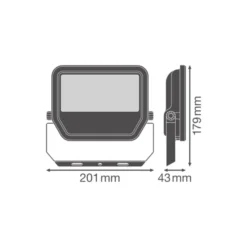 Ledvance LED Strålkastare Aluminium Svart 41W/27W 4000lm/6000lm 100D - 840 Kallvit | IP66 - Symmetrisk