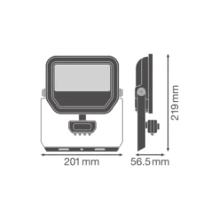 Ledvance LED Strålkastare Aluminium Svart 41W 6000lm 100D - 840 Kallvit | IP65 - Rörelse- Och Ljussensor - Symmetrisk