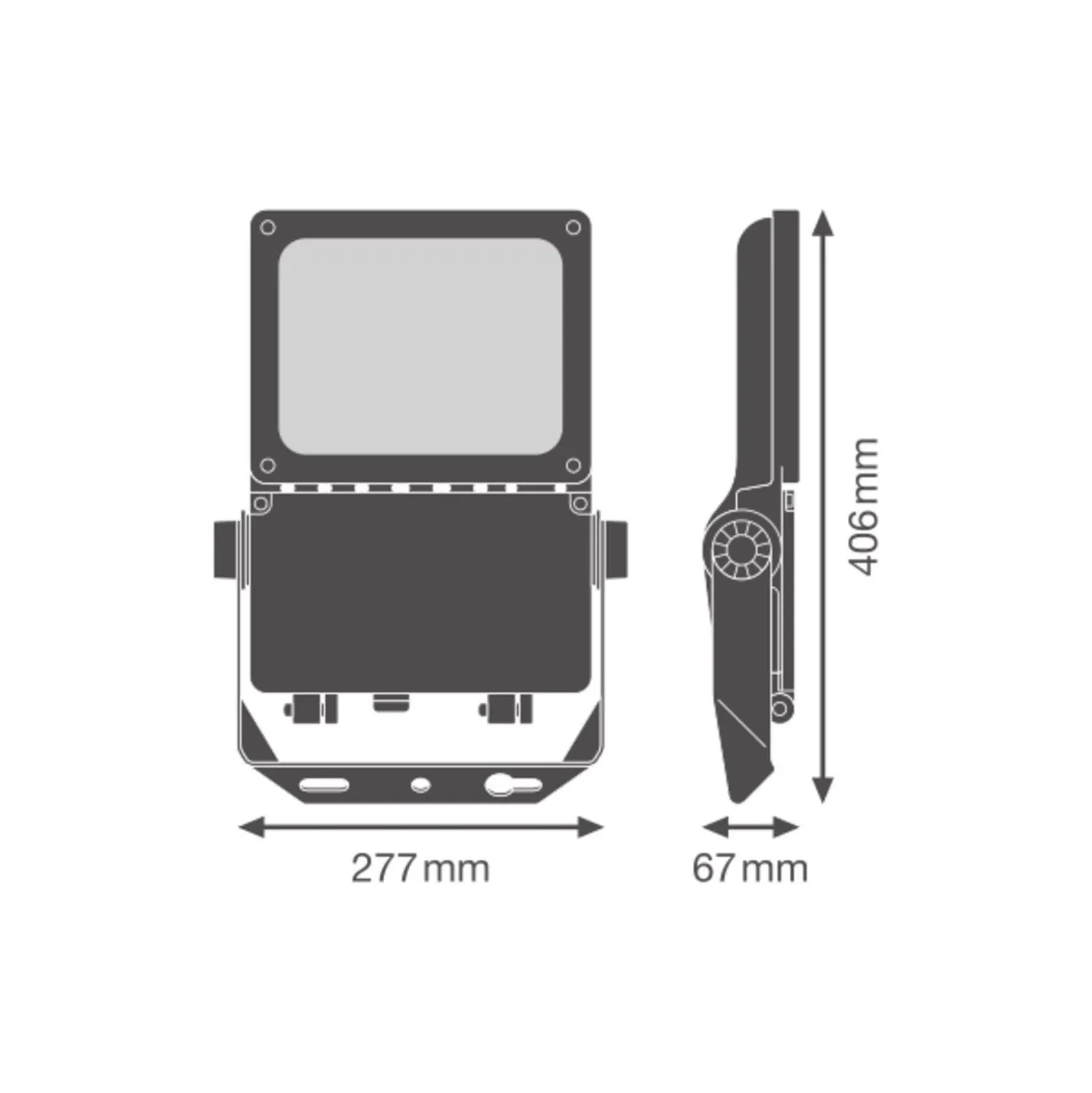 Ledvance LED Strålkastare Flex Vit 40W 5900lm 55x120D - 830 Varm Vit | IP66 - Asymmetrisk