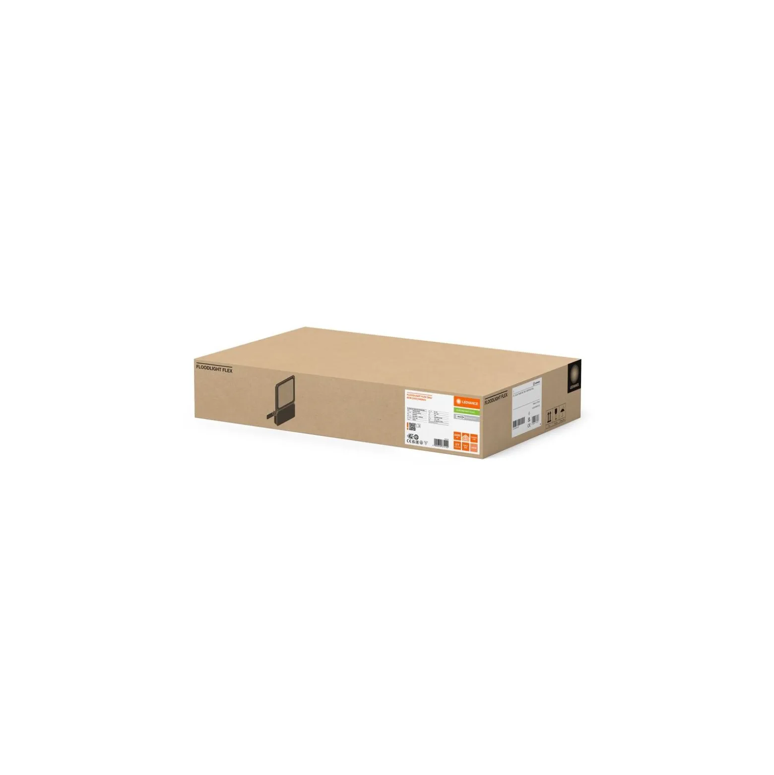 Ledvance LED Strålkastare Flex Vit 80W 8400lm 55x120D - 822 Extra Varm Vit | IP66 - Dali Dimbar - Asymmetrisk