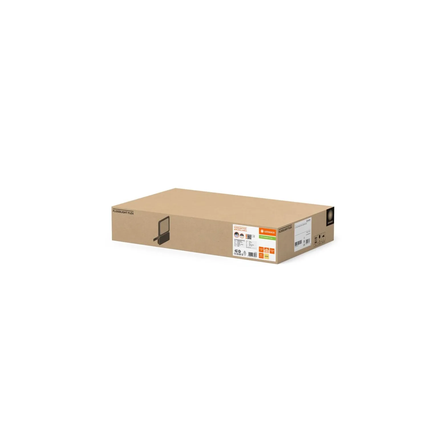 Ledvance LED Strålkastare Flex Vit 80W 11400lm 45x140D - 830 Varm Vit | IP66 - Asymmetrisk