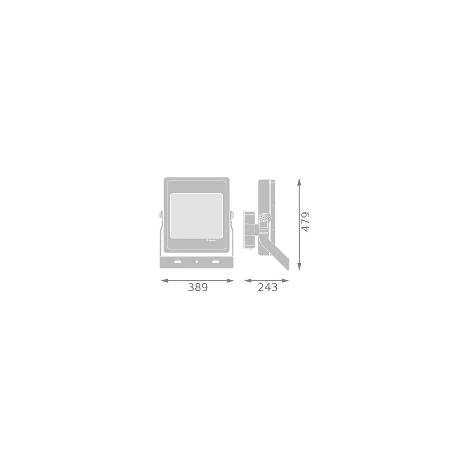 Ledvance LED Strålkastare High Mast Aluminium Svart 280W 42000lm 60D - 757 Kallvit | IP66 - Symmetrisk - Exkl. Drivdon