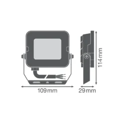 Ledvance LED Strålkastare Kompakt Vit 10W 900lm 100D - 830 Varm Vit | IP65 - Symmetrisk