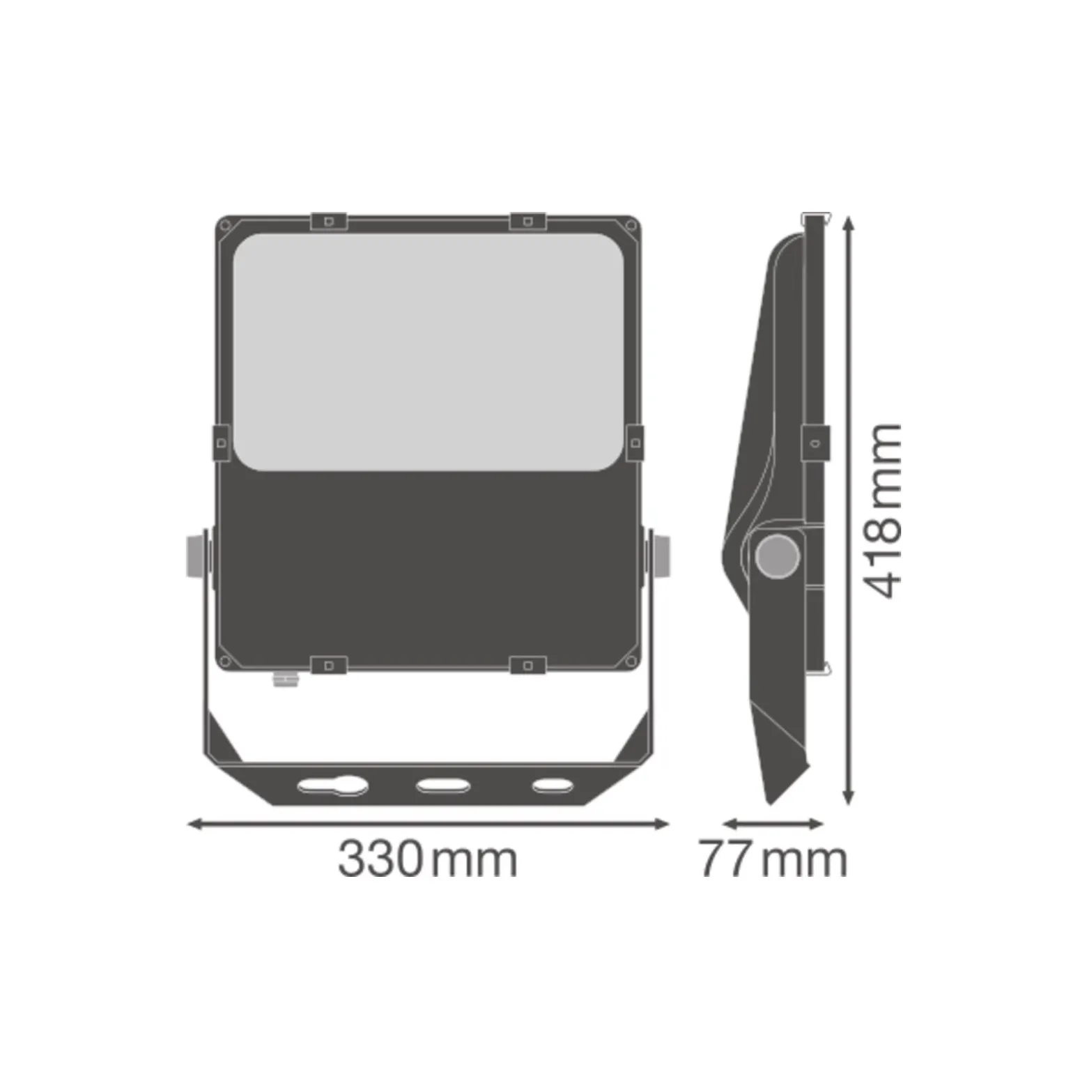 Ledvance LED Strålkastare Performance 100W 11900lm 55x110D - 830 Varm Vit | IP66 - Dali Dimbar - Asymmetrisk