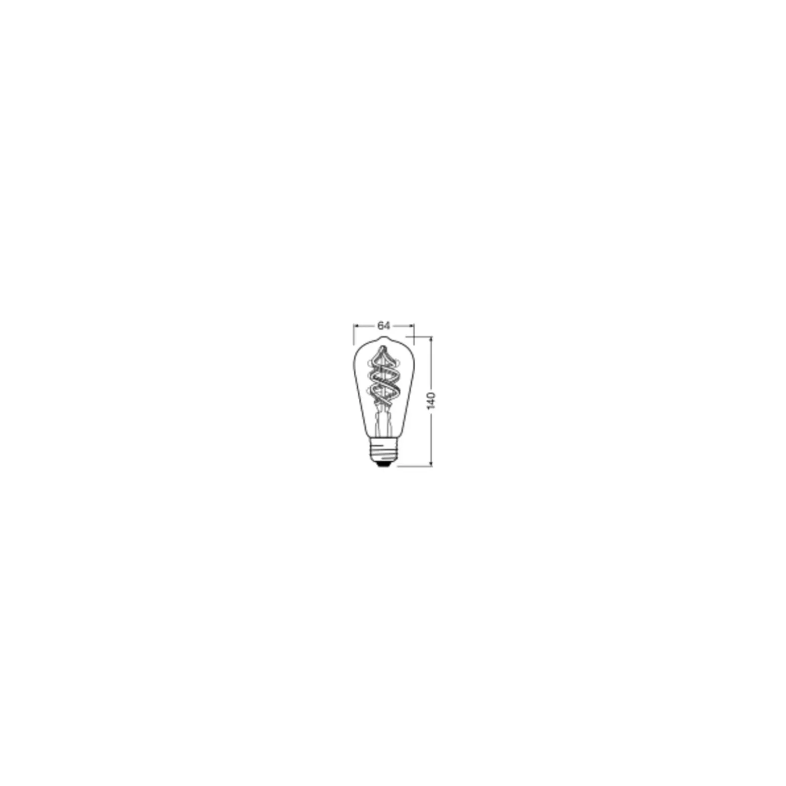 Ledvance Smart+ Wifi E27 Edison Classic Filament 4.5W 300lm - 827 Extra Varm Vit | RGBW - Ersättare 30W