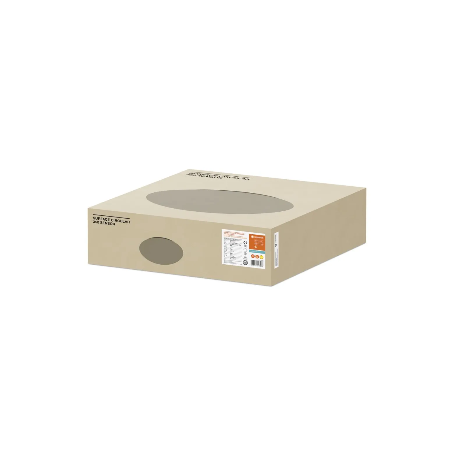 Ledvance Surface Cirkulär 350 18W 830 1440lm Vit IP44 | Sensor - Varm Vit - Ersättare 2x18W