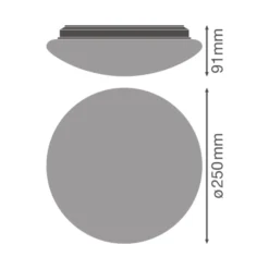 Ledvance Surface Cirkulär 250 13W 840 960lm Vit IP44 | Sensor - Kallvit