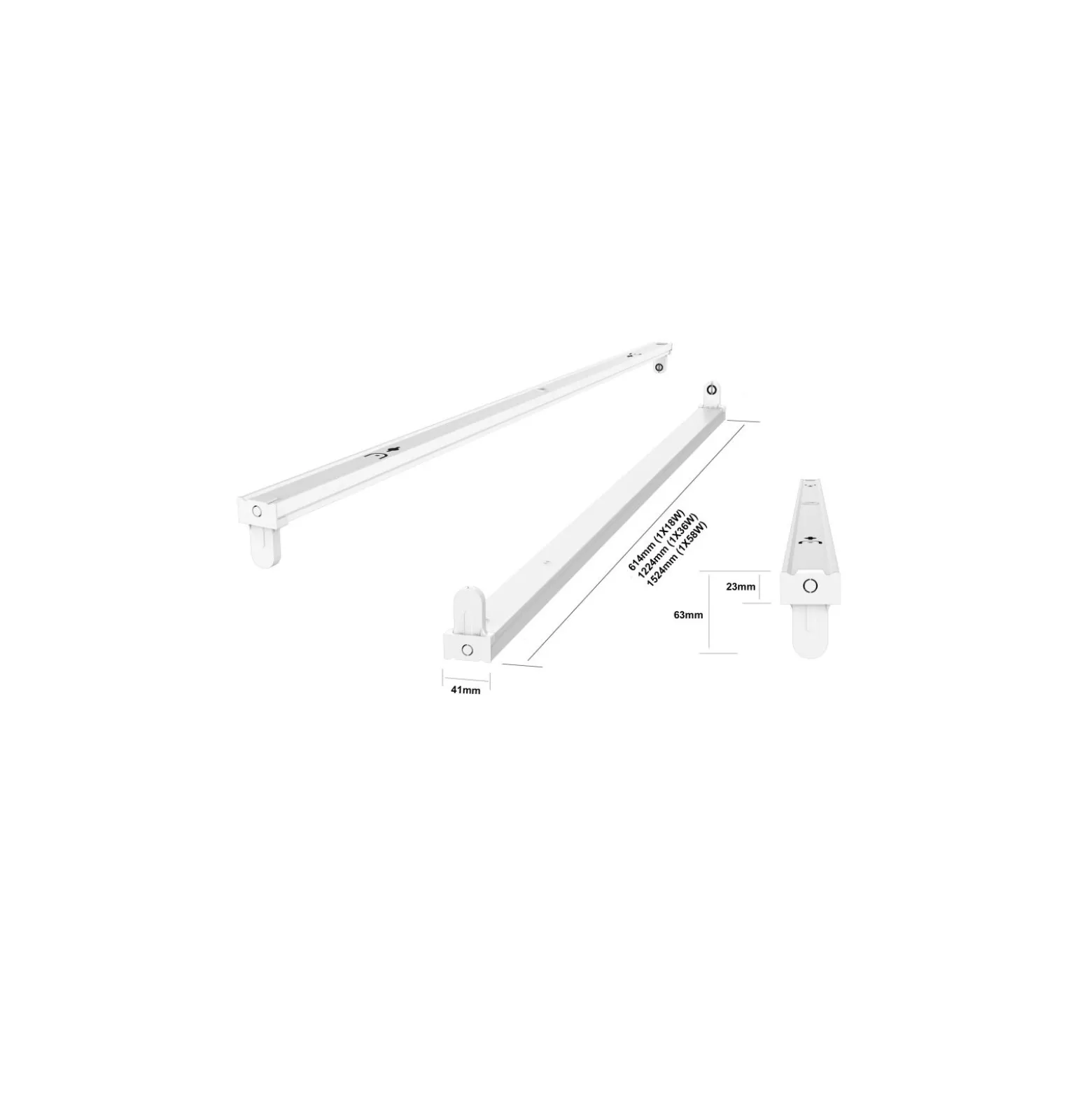 Noxion Allmänbruksarmatur Click V2 LED T8 | Passande för 1x 120cm LED Rör