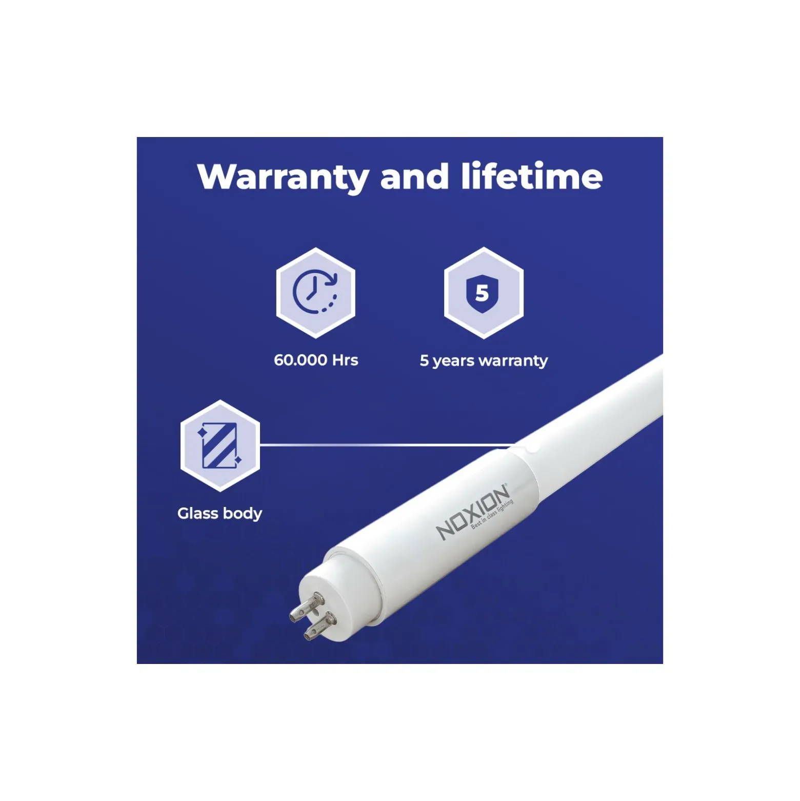 Noxion Avant LEDtube T5 Avant Extreme Electronic (HF) High Efficiency 7.5W 1100lm - 840 Kallvit | 55cm - Ersättare 14W