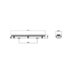 Noxion LED Allmänbruksarmatur Vattentät ArmaturPoseidon V2.0incl. 2x Noxion LED Rör T8 Standard Output 9W 2x900lm - 830 Varm Vit | 60cm