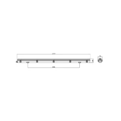 Noxion LED Allmänbruksarmatur Vattentät ArmaturPoseidon V2.0incl. 1x Noxion LED Rör T8 Standard Output 15W 1800lm - 830 Varm Vit | 120cm