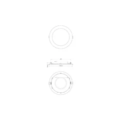 Noxion LEDDownlight SlimV2.0TRIAC Dimbar 20W 2000lm 840 Kallvit | 225mm - Utskärning 200mm - IP44