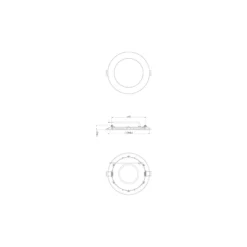 Noxion LED Downlight Slim V2.0 12W 1200lm 120D - 830 Varm Vit | 170mm - Utskärning 150mm - IP44
