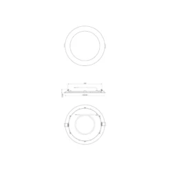 Noxion LED Downlight Slim V2.0 24W 2400lm 120D - 840 Kallvit | 225mm - Utskärning 200mm - IP44 - Dali Dimbar