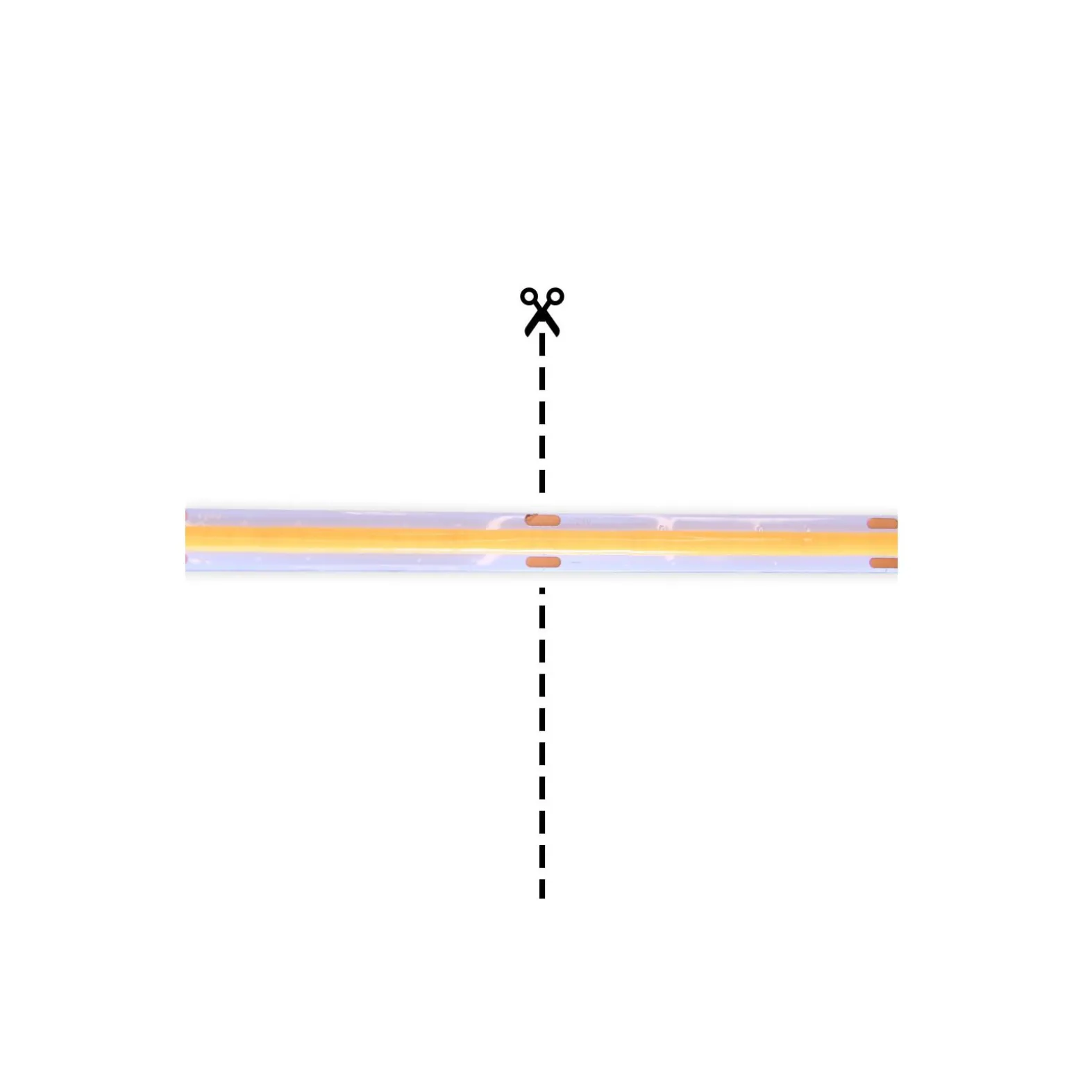 Noxion Led-Ljusslingor Naga 5 Meter IP20 COB/320 24V 8W/m 930 /8mm/50mm + DC Sladd