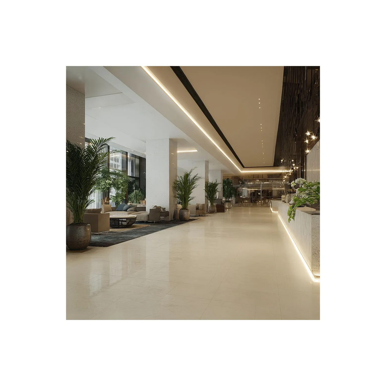 Noxion Led-Ljusslingor Naga 5 Meter IP20 SMD2835/120 24V 9.6W/m 940 /8mm/50mm + DC Sladd