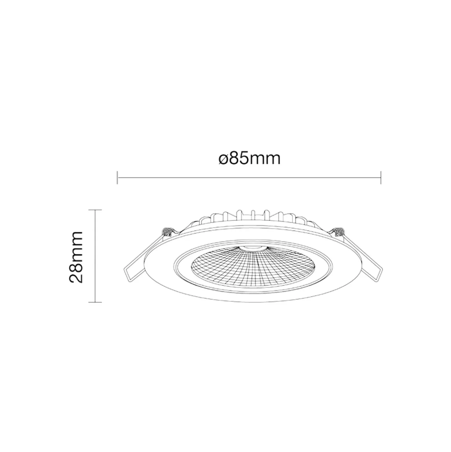 Noxion LED Lutningsbar Slim Spot Vit Runda 6W 350lm 60D - 920-930 Dim To Warm | 85mm - IP54 - Dimbar - Bästa Färgåtergivning