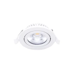 Noxion LED Lutningsbar Slim Spot Vit Runda 5W 550lm 60D - 940 Kallvit | 85mm - IP54 - Dimbar - Bästa Färgåtergivning