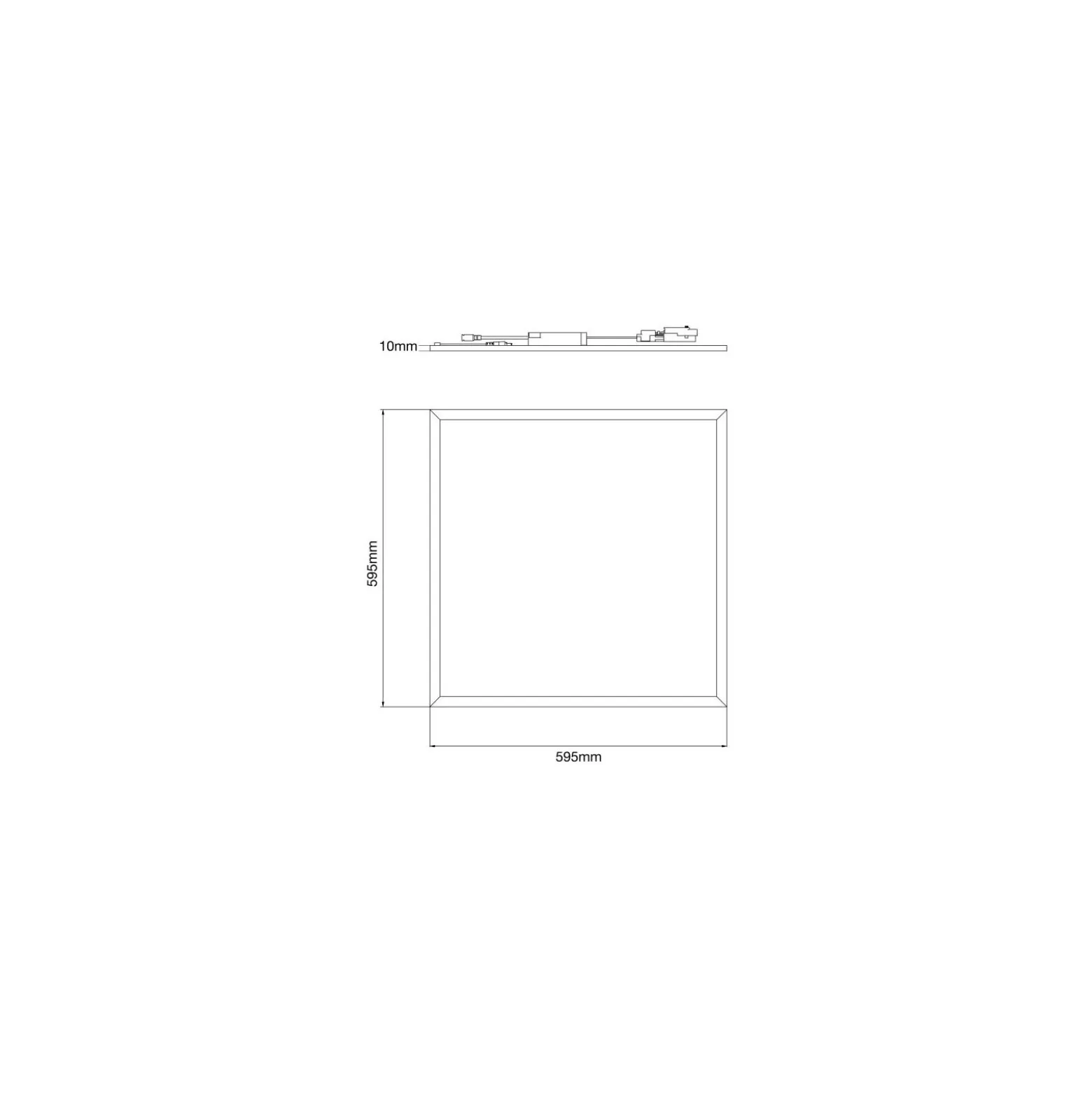 Noxion LED Panel Delta Pro V5 28W 3920lm - 840 Kallvit | 60x60cm - UGR <19 - Sidelit - TRIAC Dimbar
