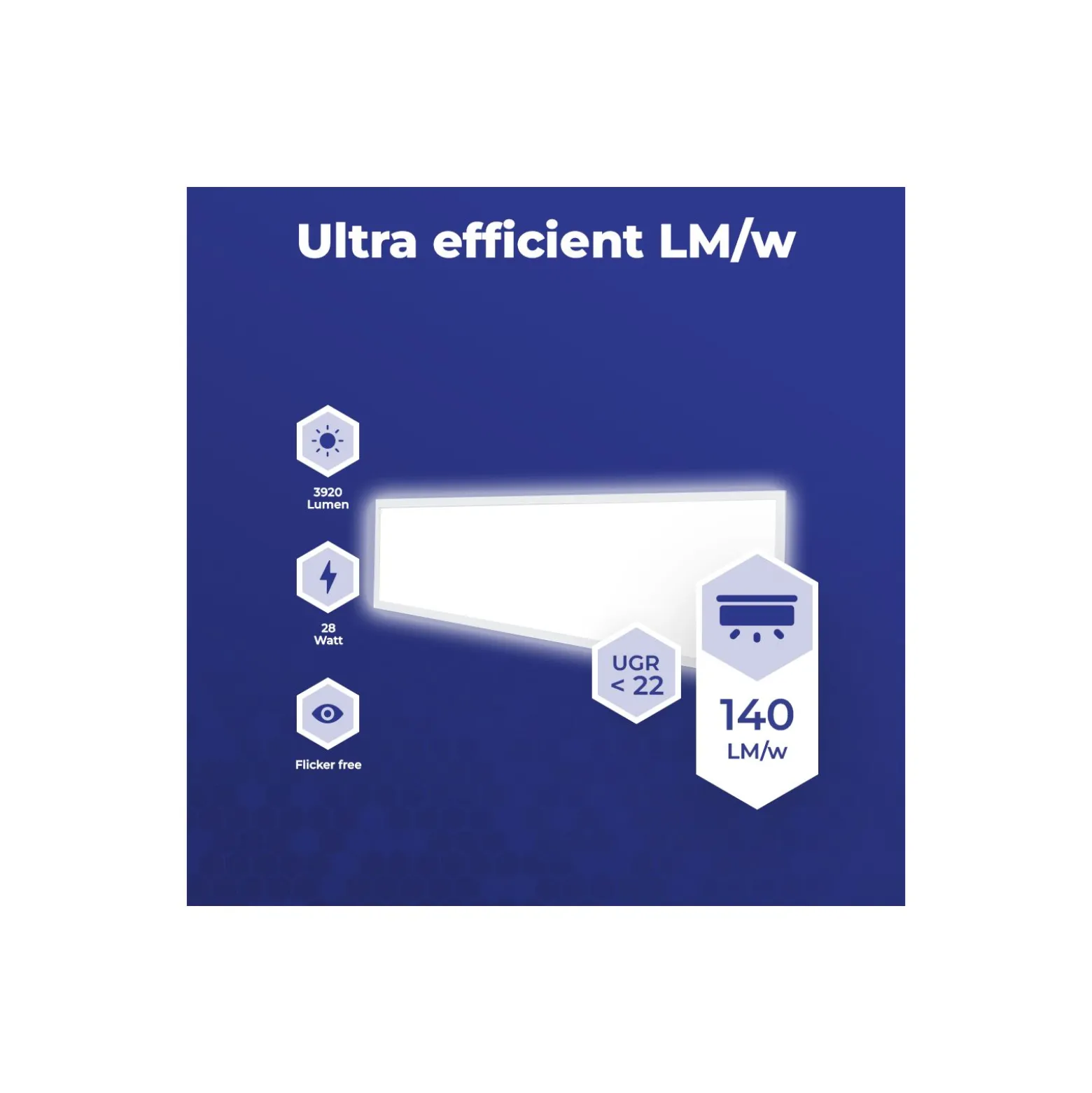 Noxion LED Panel Delta Value V5 28W 3920lm - 830-840 CCT | 30x120cm - Backlit - TRIAC Dimbar