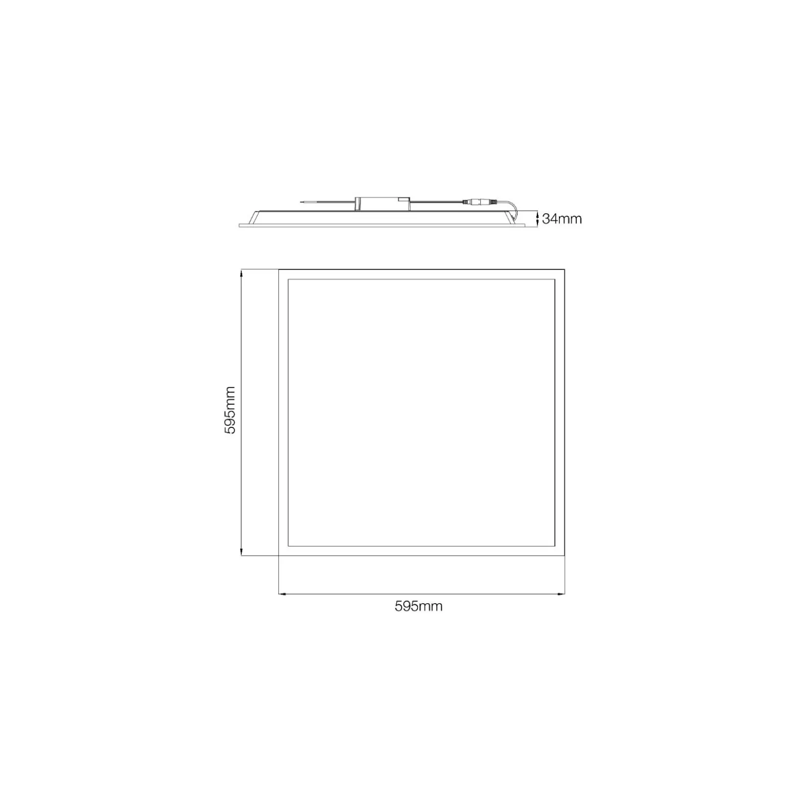 Noxion LED Panel Ecowhite V4.0 28W 3400lm - 840 Kallvit | 60x60cm - UGR <19 - Philips driver