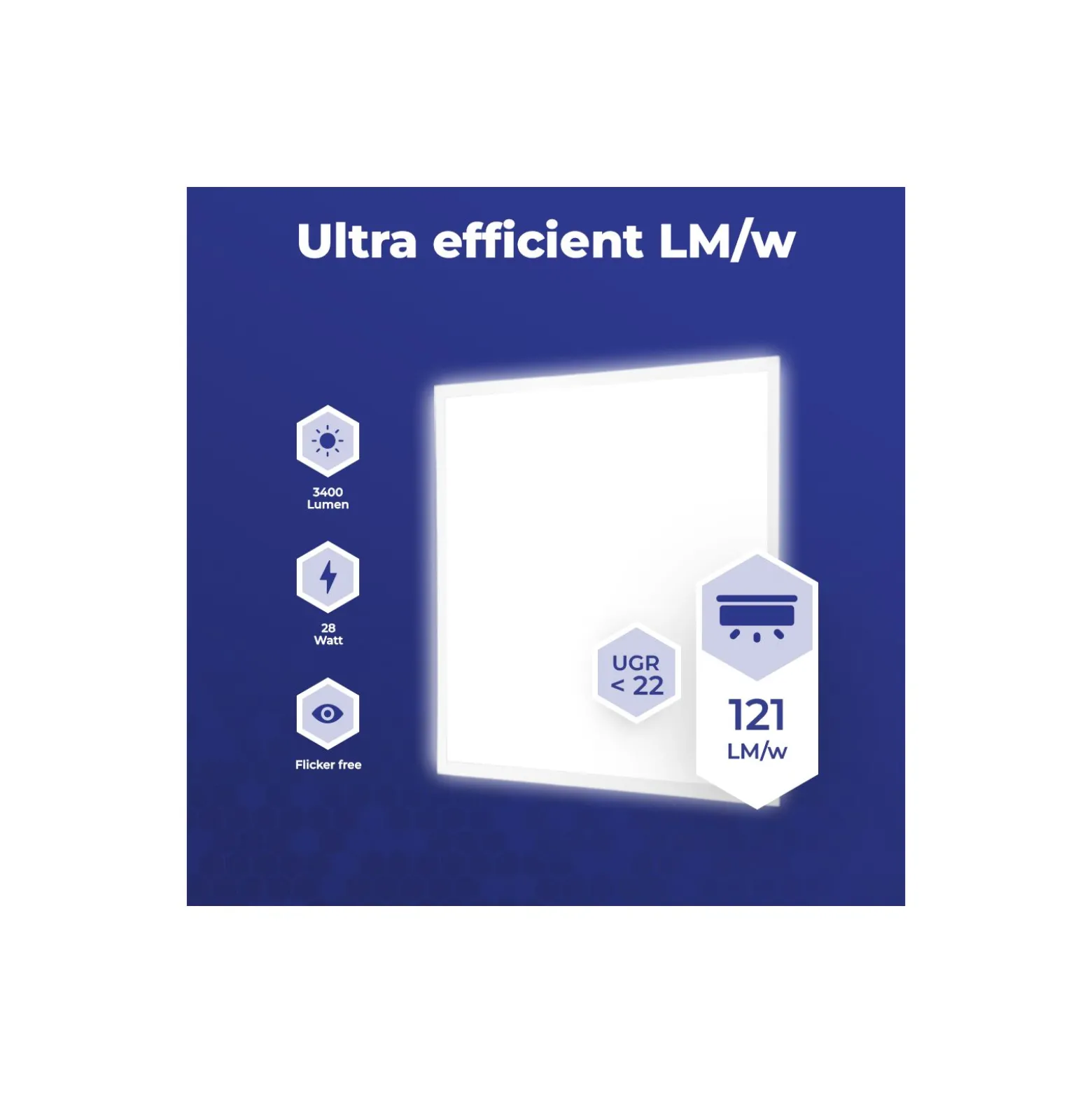 Noxion LED Panel Ecowhite V4.0 28W 3400lm - 865 Dagsljus | 60x60cm - Philips driver
