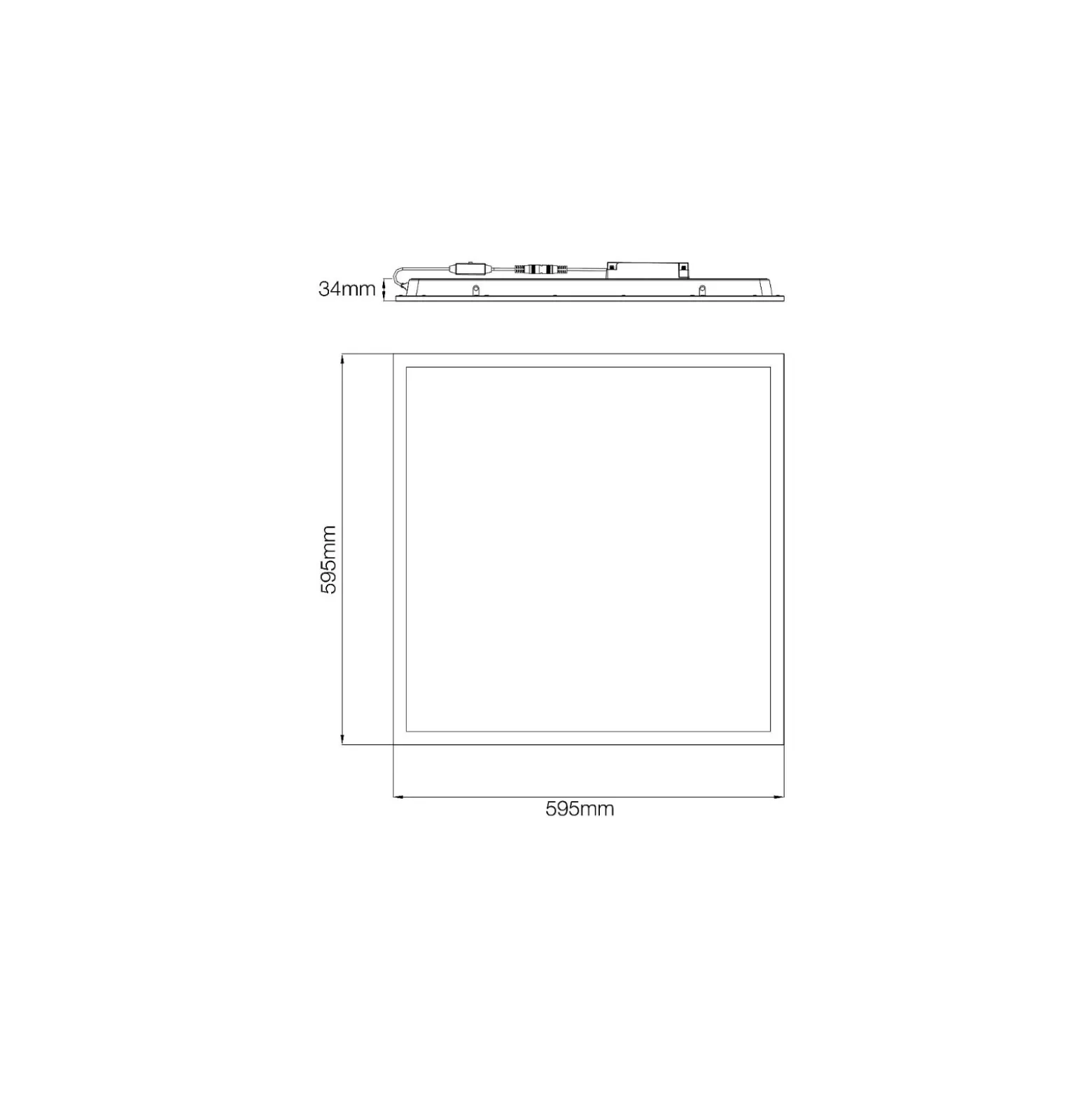 Noxion LED Panel Ecowhite V4.0 28W 3360lm - 830-840-865 CCT | 60x60cm - UGR <19 - Philips driver