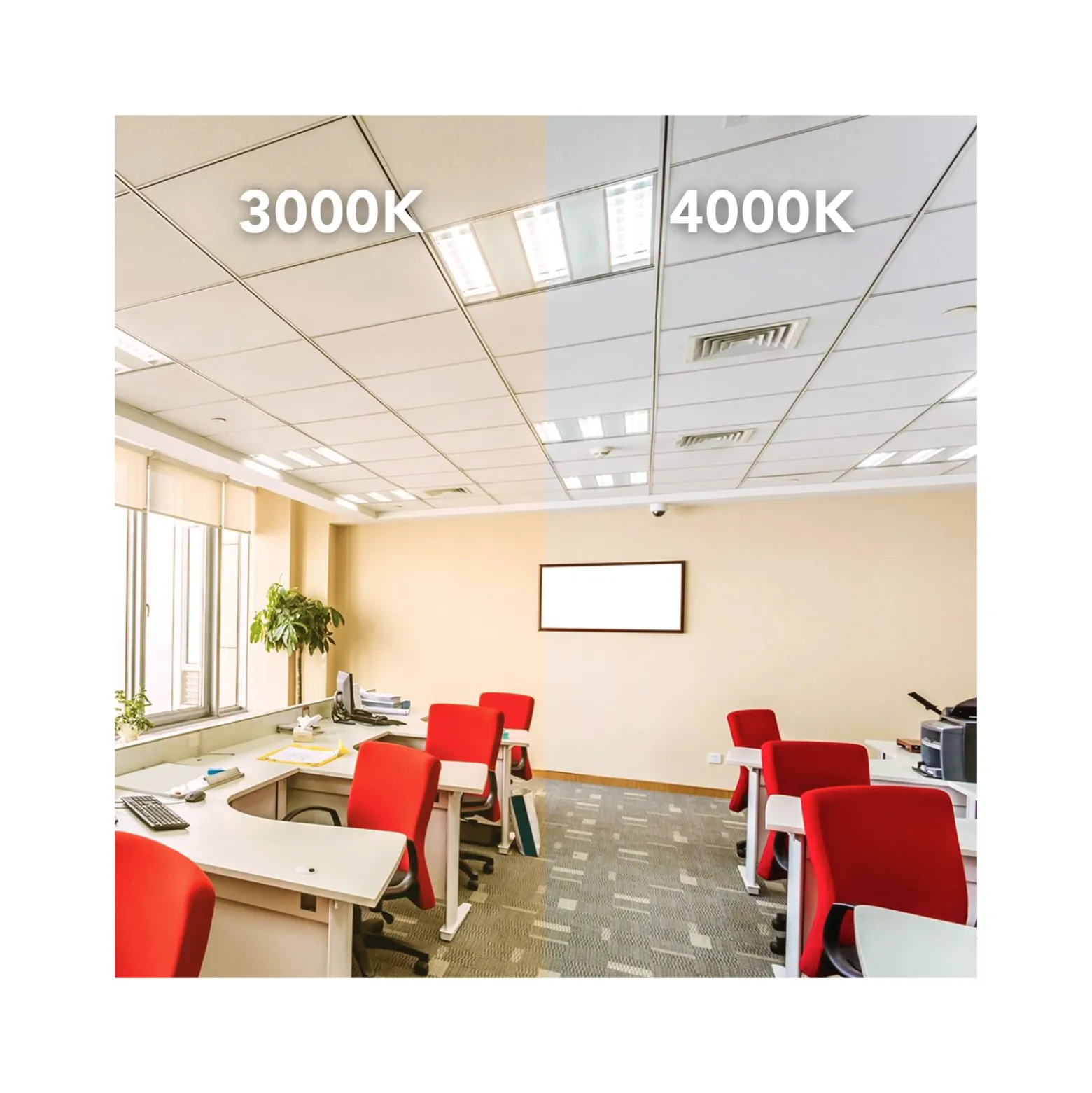 Noxion LED Panel Louvre Excell Pronox 38W 4200lm - 840 Kallvit | 150x15cm - UGR 152 - Dali Dimbar