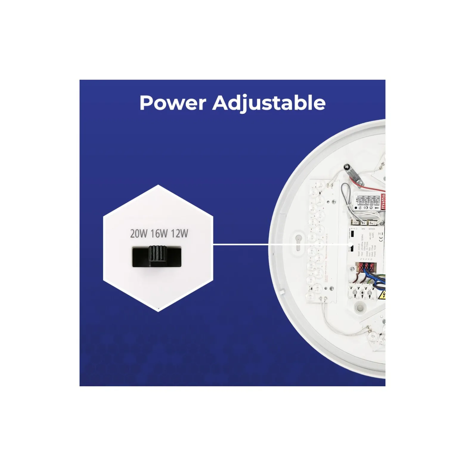 Noxion LED Plafond Corido V2 Vit 12/16/20W 2000lm 830-840-865 CCT | IP44 - Nöd 3h