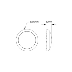 Noxion LED Plafond Pro V2 12/16/20W 2400lm - 830-840-865 CCT | 325mm - IP65 - Rörelse- och Ljussensor - 3 Timmar Nödbelysning + Ögonlock Ring Vit