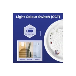 Noxion LED Plafond Pro V2 12/16/20W 2400lm - 830-840-865 CCT | 325mm - IP65 - 3 Timmar Nödbelysning + Ögonlock Ring Vit