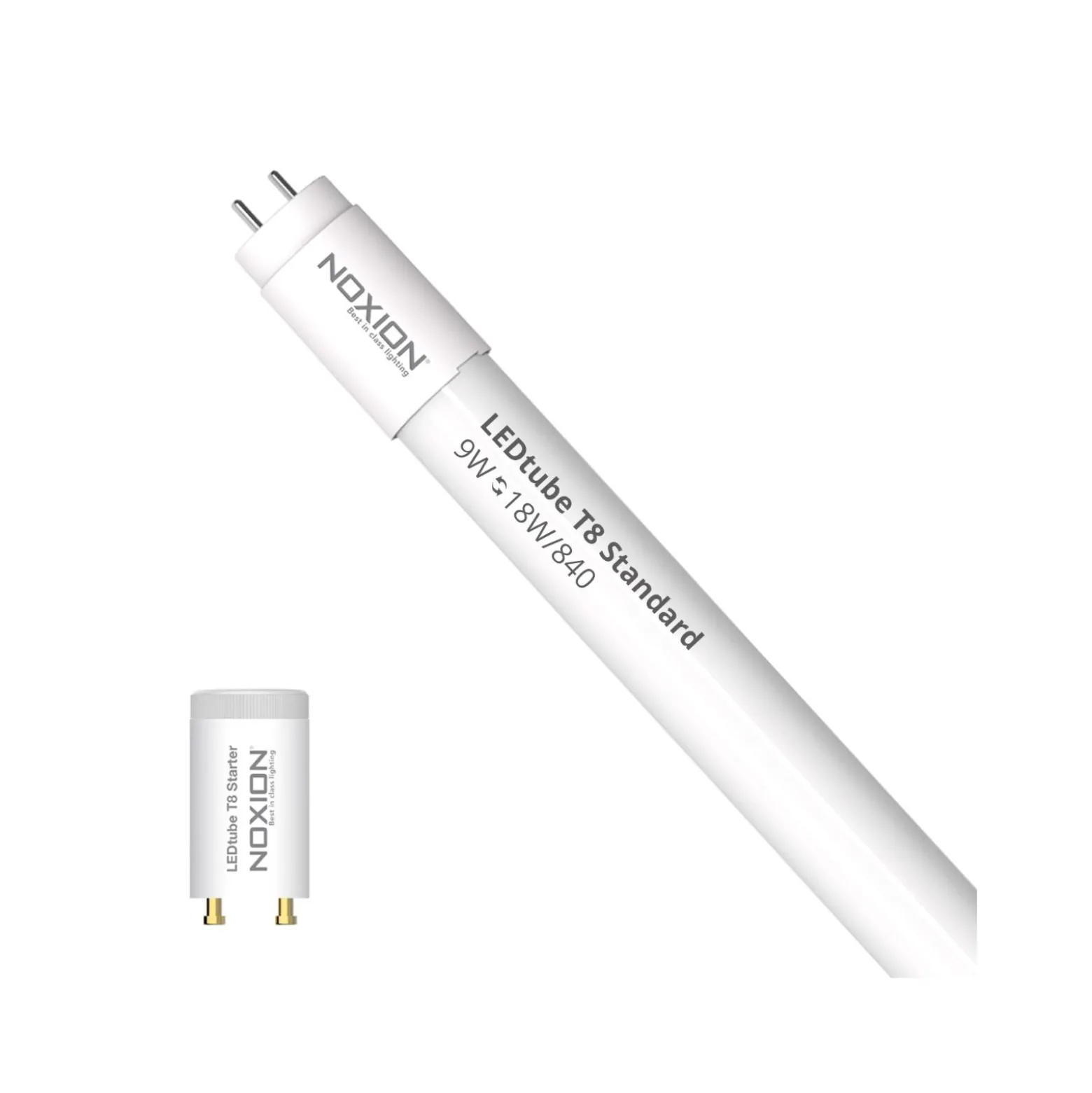 Noxion LED Rör T8 Avant (EM/Mains) Standard Output 7.5W 900lm - 840 Kallvit | 60cm - Ersättare 18W