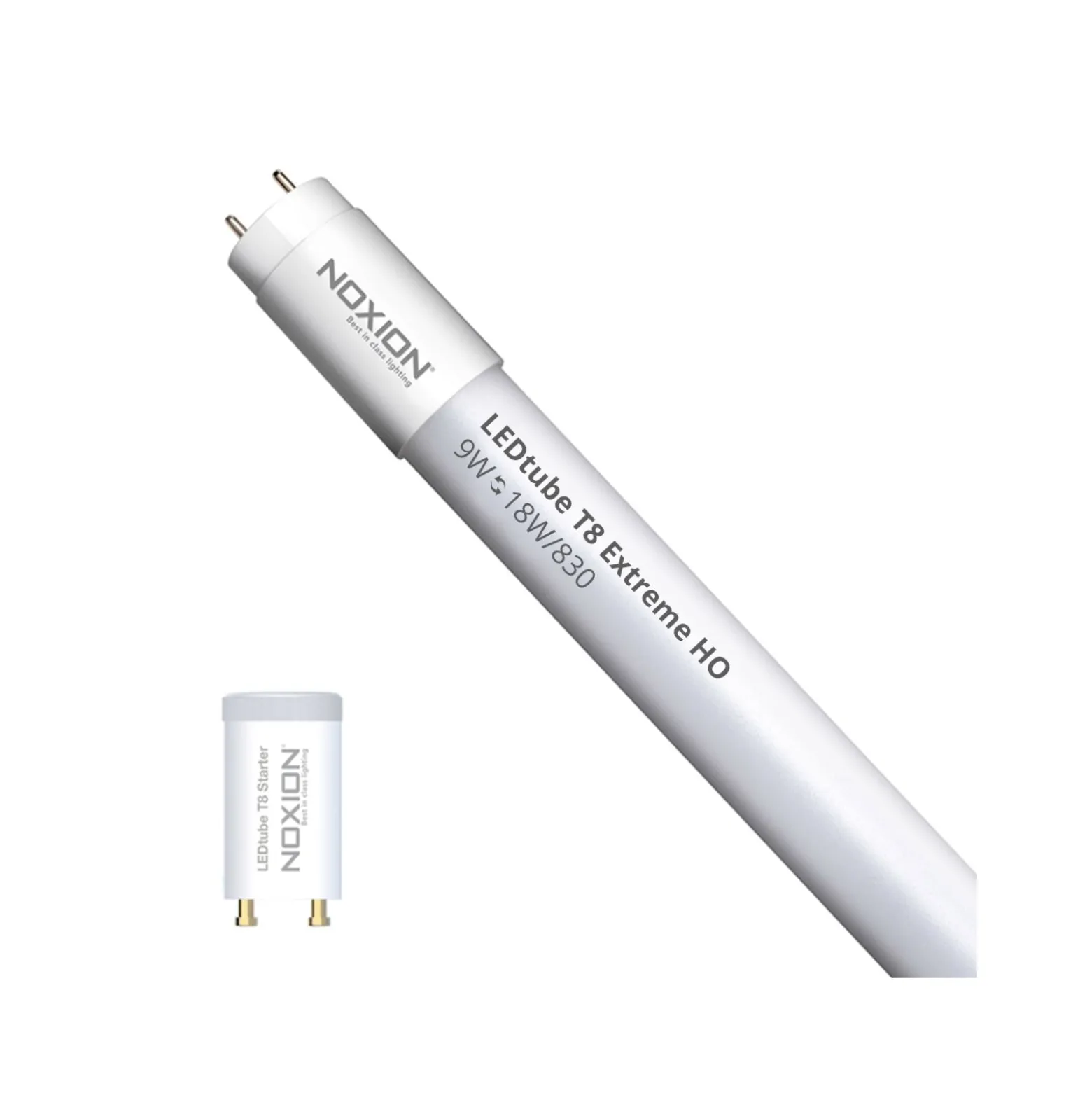 Noxion LED Rör T8 Avant Extreme (EM/Mains) High Output 8.2W 1150lm - 830 Varm Vit | 60cm - Ersättare 18W