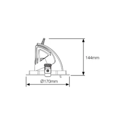 Noxion LED Spot Forza Svart 35W 3000lm 36D - 930 Varm Vit | 168mm - Bästa Färgåtergivning
