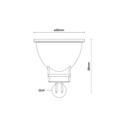 Noxion LED Spot GU4 MR11 4.5W 345lm 36D - 927 Extra Varm Vit | Bästa Färgåtergivning - Ersättare 35W