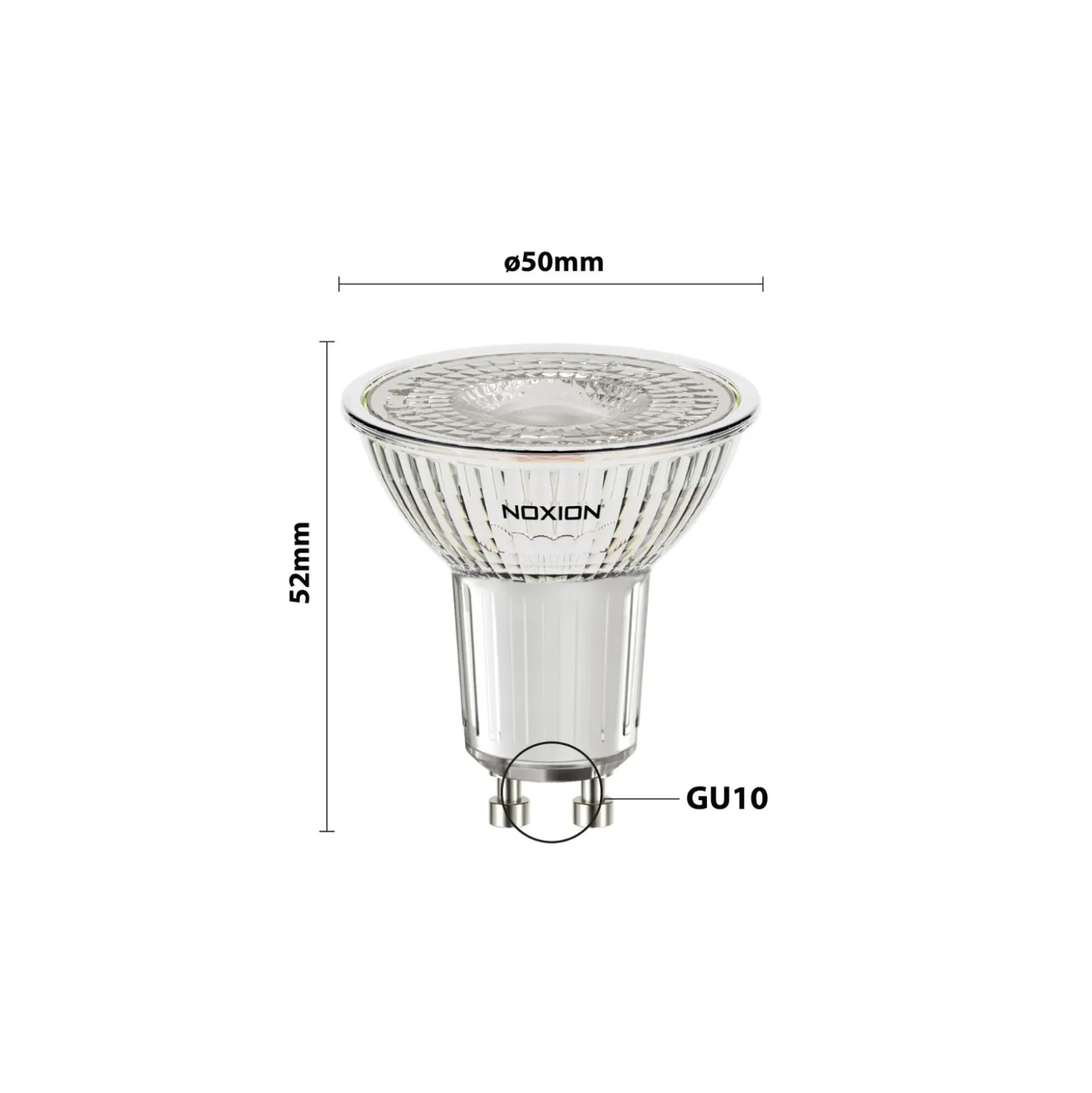 Noxion LED Spot GU10 PAR16 4W 345lm 36D - 840 Kallvit | Dimbar - Ersättare 50W