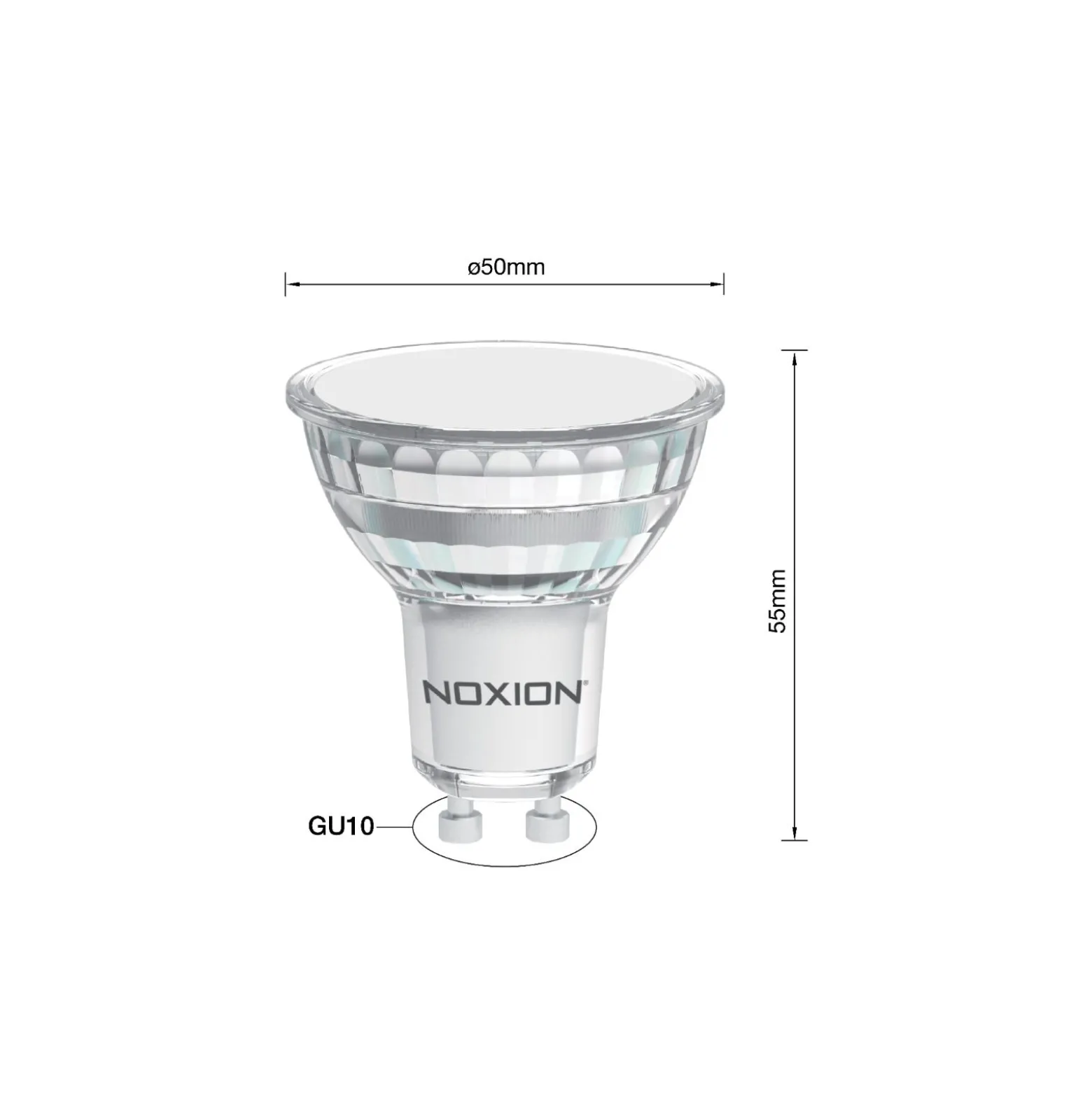 Noxion LED Spot GU10 PAR16 5.5W 620lm 120D - 830 Varm Vit | Ersättare 50W