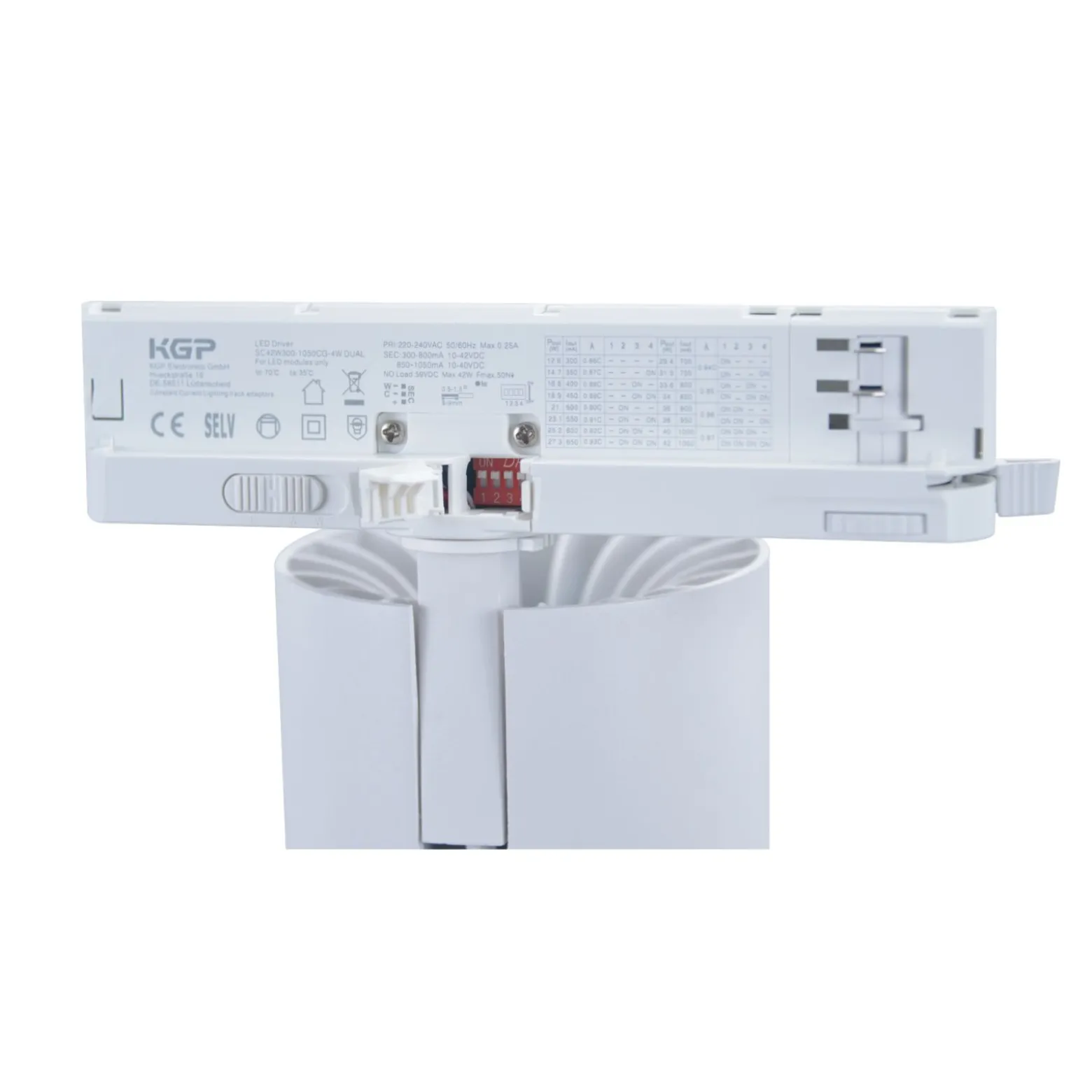 Noxion LED Spårbelysning 3-Fas Delta Pro 30W 3500lm 36D - 930-940-957 CCT | UGR <19