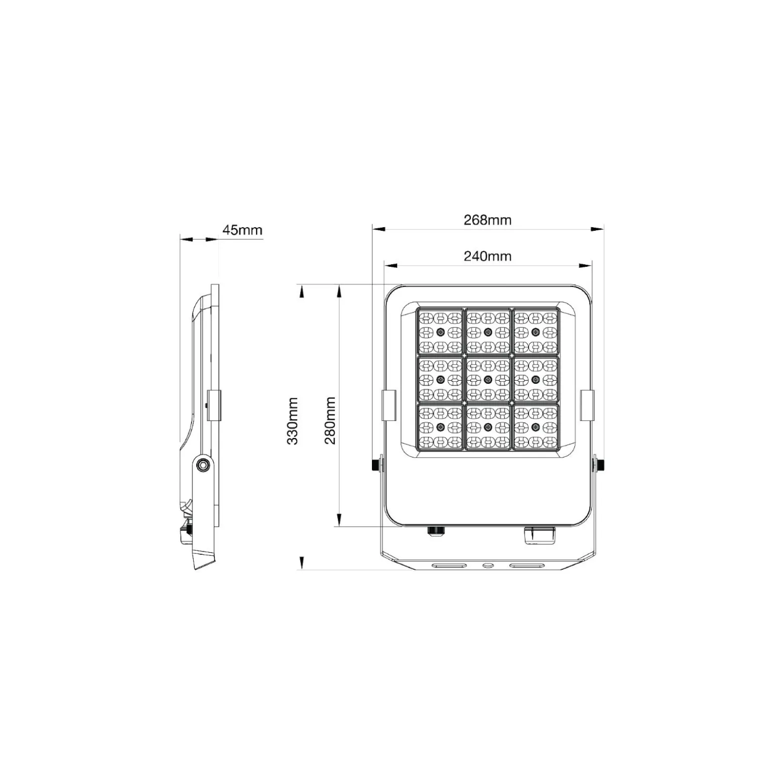 Noxion LED Strålkastare Beam V2.0 40-100W 5600-14000lm 90D - 830-840-865 CCT | IP66 - Symmetrisk