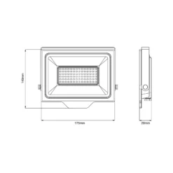 Noxion LED Strålkastare Beamy G3.1 Svart 50W 5500lm 110D - 840 Kallvit | IP65 - Symmetrisk