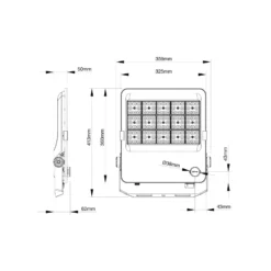 Noxion LED Strålkastare ProBeam V2.0 133-210W 17300-29400lm 60D - 830-840-865 CCT | IP66 - Asymmetrisk Type II