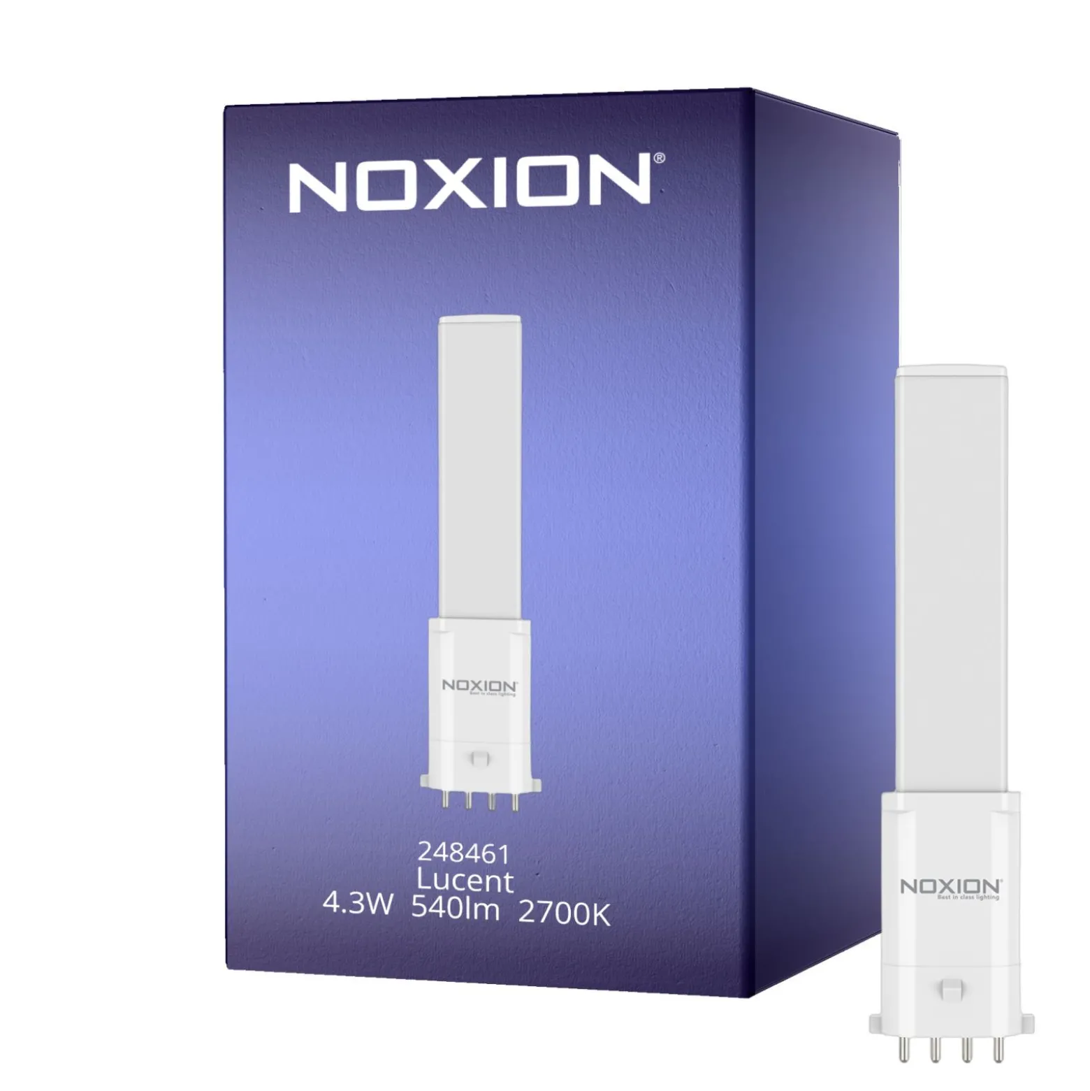 Noxion Lucent PL-S LED 4.3W - 827 Extra Varm Vit | 4-Stift - Ersättare 9W