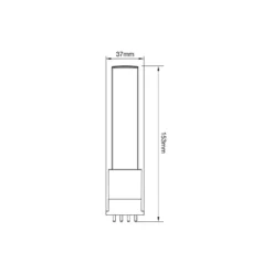 Noxion Lucent PL-S LED 4.3W - 827 Extra Varm Vit | 4-Stift - Ersättare 9W