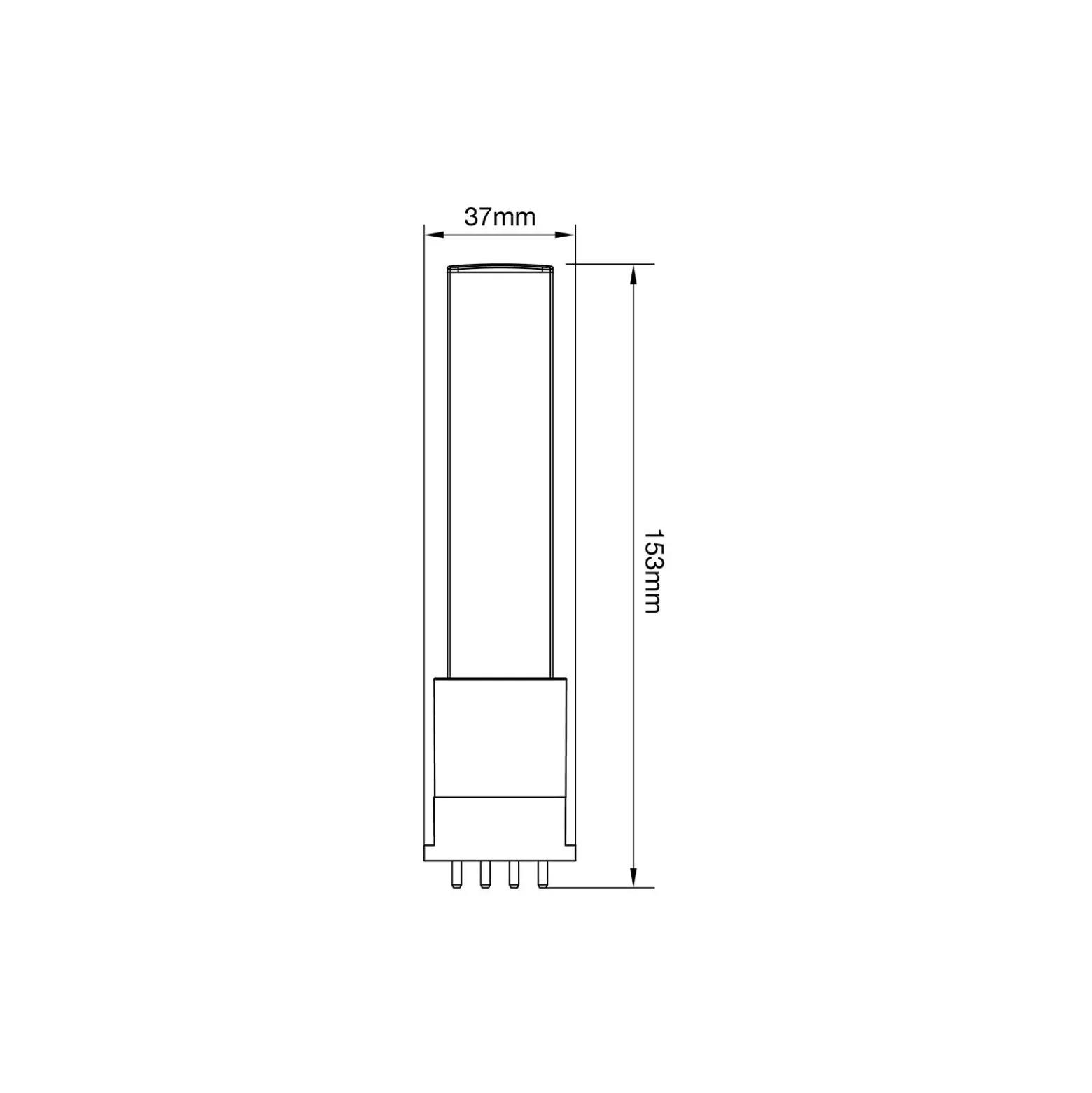 Noxion Lucent PL-S LED 4.3W - 827 Extra Varm Vit | 4-Stift - Ersättare 9W