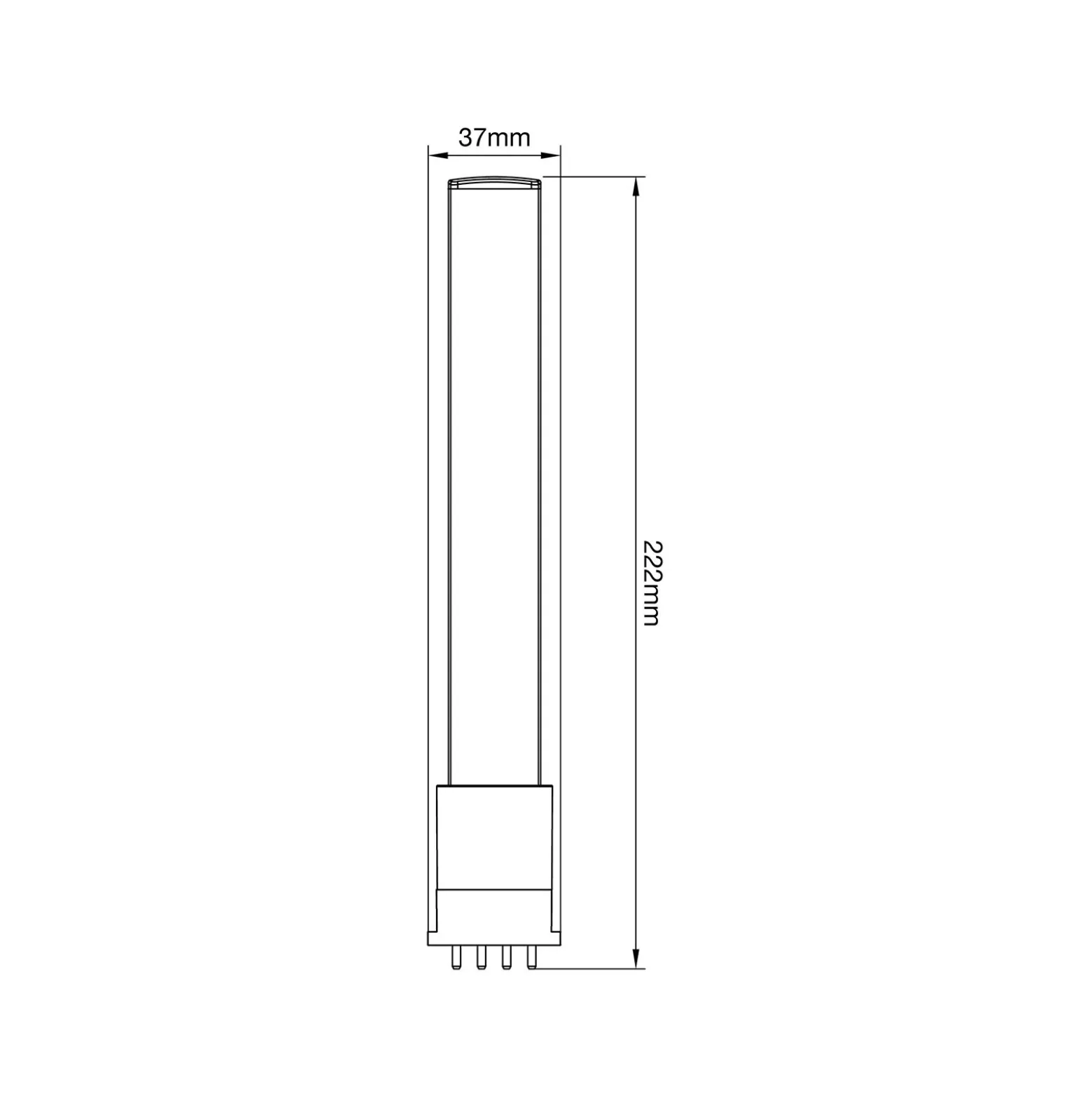 Noxion Lucent PL-S LED 6W - 830 Varm Vit | 4-Stift - Ersättare 11W