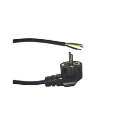 Noxion Power Strömkabel Svart - Schuko Europlug + Öppna ändar - 3m - 3 pole 0,75mm2