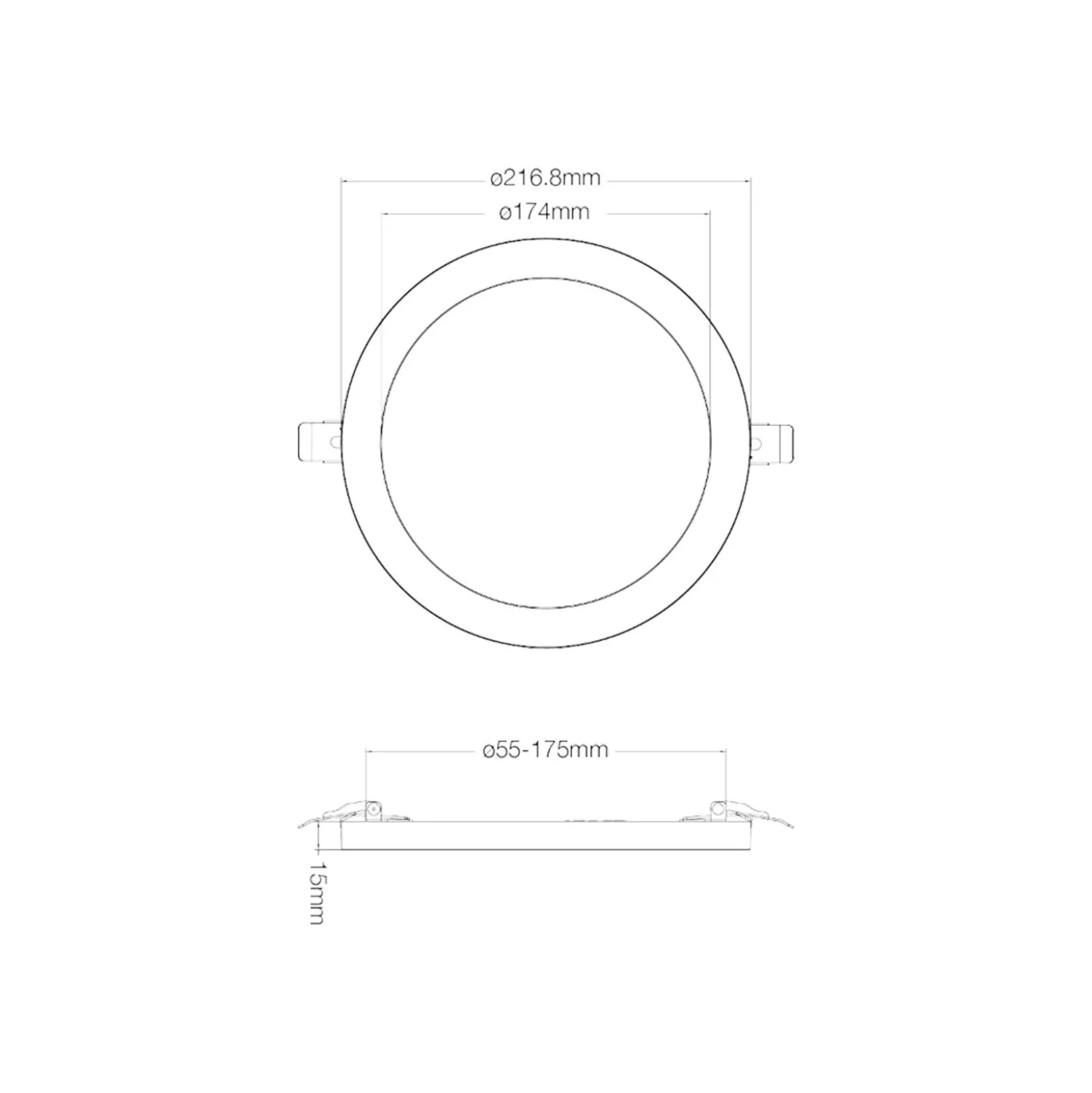 Noxion Ring för LED Downlight Ecowhite Matt Svart