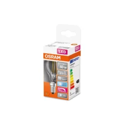 Osram Classic LED E14 Boll Filament Klar 4.8W 470lm - 840 Kallvit | Dimbar - Ersättare 40W