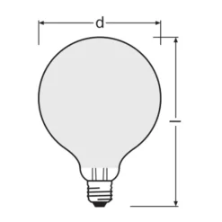Osram Classic LED E27 Globe Filament Matt 11W 1521lm - 840 Kallvit | Ersättare 100W