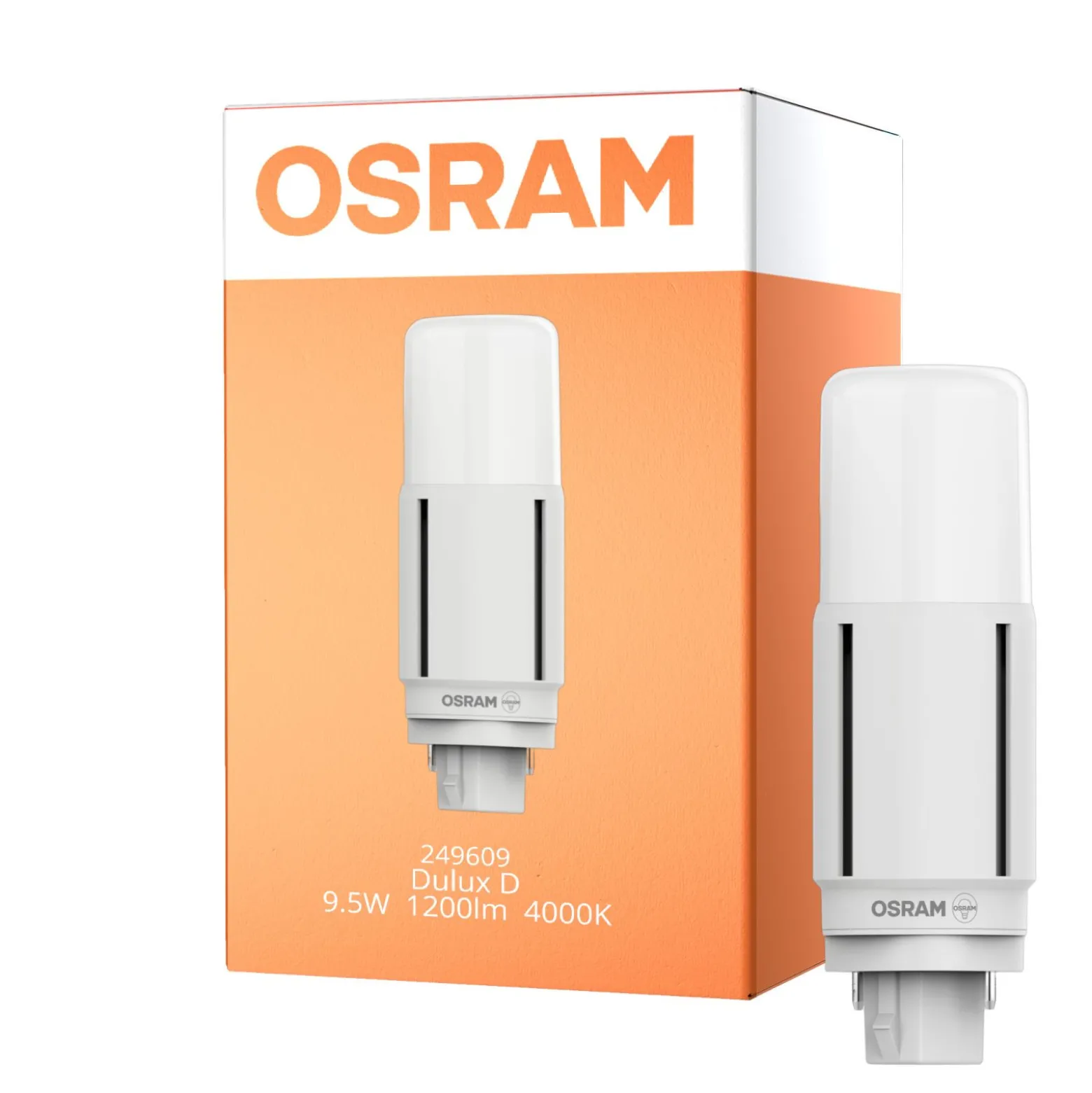 Osram Dulux-D LED 9.5W 1200lm - 840 Kallvit | 2-Stift - Ersättare 26W